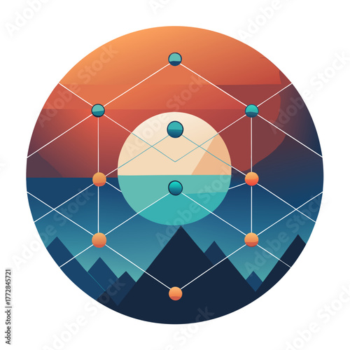 Stylized collection of futuristic apparel and accessories with a central figure and geometric shapes isolated on white background isolated on transparent background silhouette