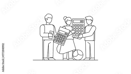 Accountants holding calculators