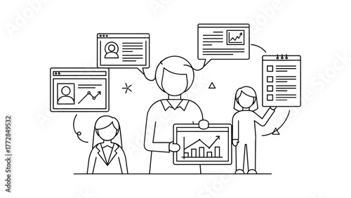 Business team working together on a project