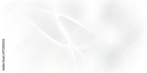 Abstract White Light Streaks and Shapes on a White Background.