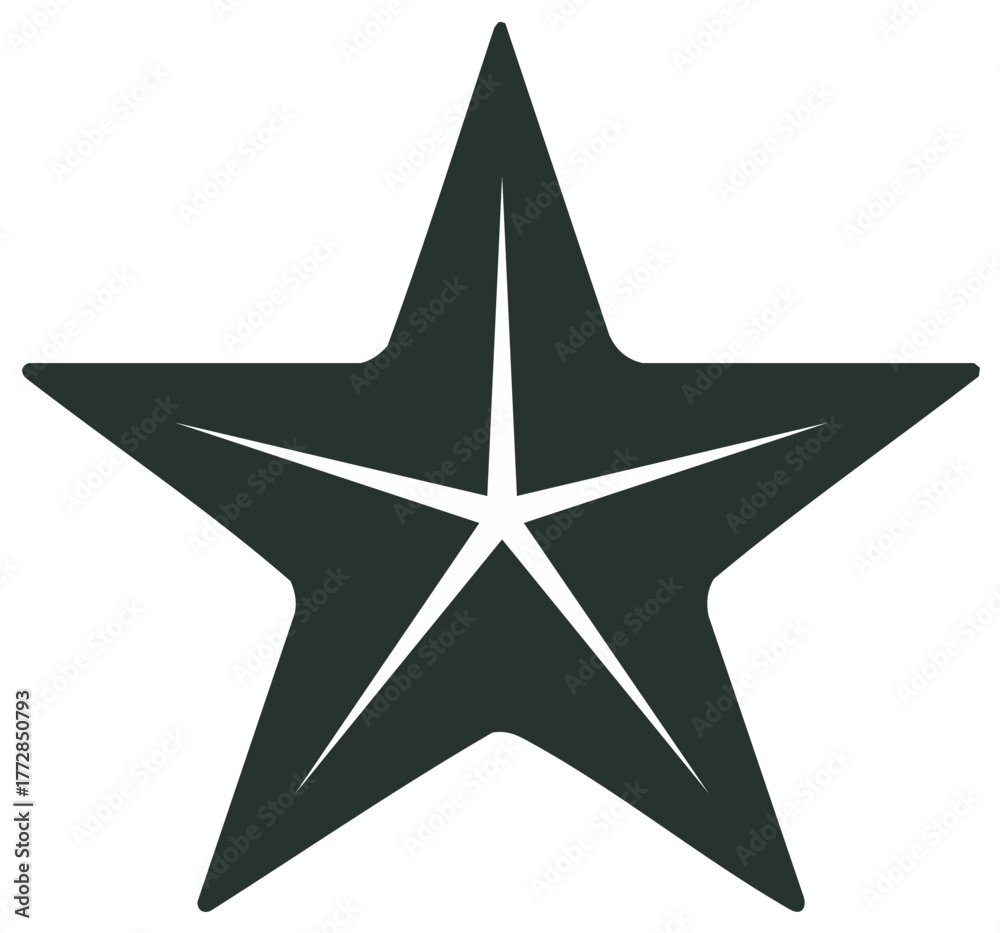 Obraz premium Five pointed star design element with sharp edges a simple graphic symbol icon