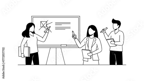 Team of people working on a project