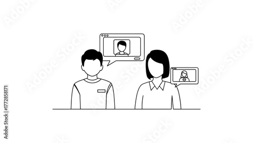 Business people having a video conference