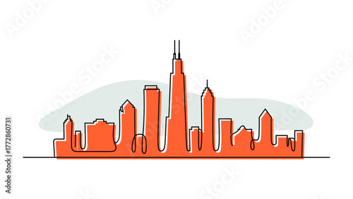 Skyline Silhouette: A minimalistic yet striking representation of a modern city skyline, where architectural forms intertwine in a dance of lines and shapes.