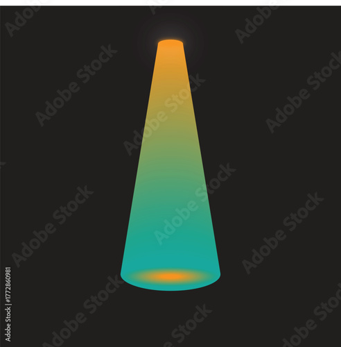 Unique Rainbow colorful spotlight vector art design