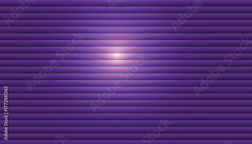 Abstract purple horizontal stripes with center glow and ribbed 3D gradient on dark; modern minimal backdrop for banners, headers, wallpapers