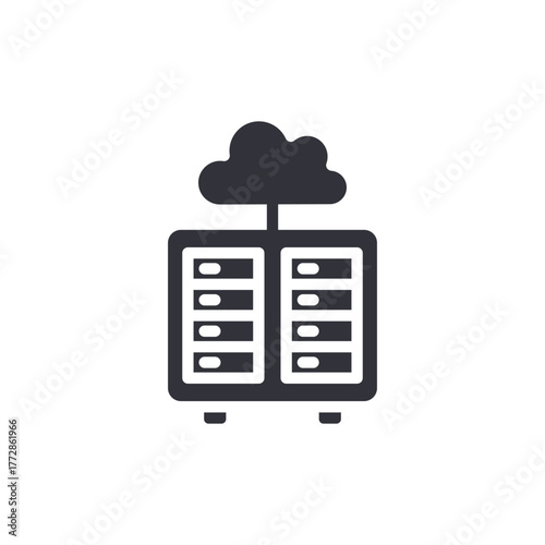 Cloud Server Data Storage Modern Icon Design