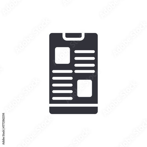 Smartphone Newsfeed Simple Icon Communication Technology