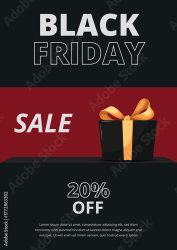 Trendy poster for Black Friday Sale. 