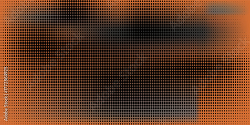 Abstract color gradient film grain texture background, gradient texture for web banner and hot sale, blurred orange gray white free forms on black.