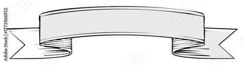 Empty decorative banner or ribbon design for text and graphic elements