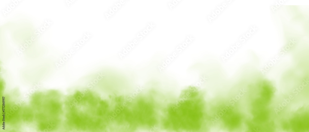 Fototapeta premium Realistic Green Smoke on Transparent Background | PNG File Template for Design and Overlays