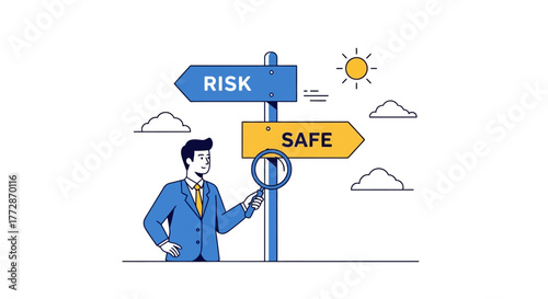 Decision-making in the face of risk and safety a businessman considering his options