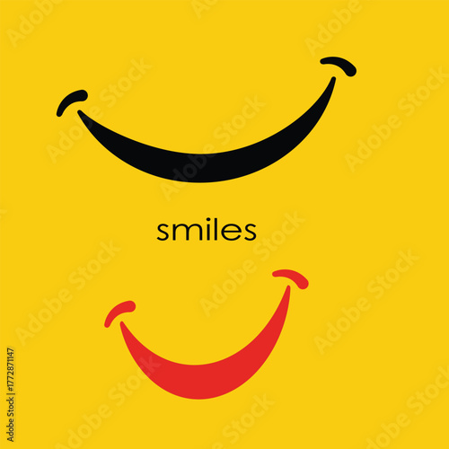 Happy banana cartoon vector illustration with moon and smile theme
