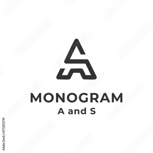 Monogram logo with letter A