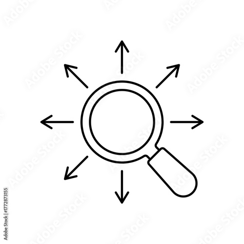 Look For icon outline editable stroke line drawing eps