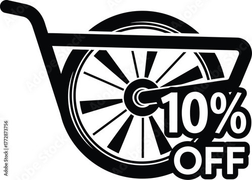 Limited time offer of 10% off now available with shopping cart special deal for online retail high-quality editable EPS vector file