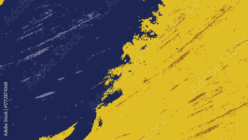 Dynamic modern abstract design featuring bold black and yellow color contrast with expressive brushstroke patterns and halftone effects. Perfect for creative posters, sports themes, music covers