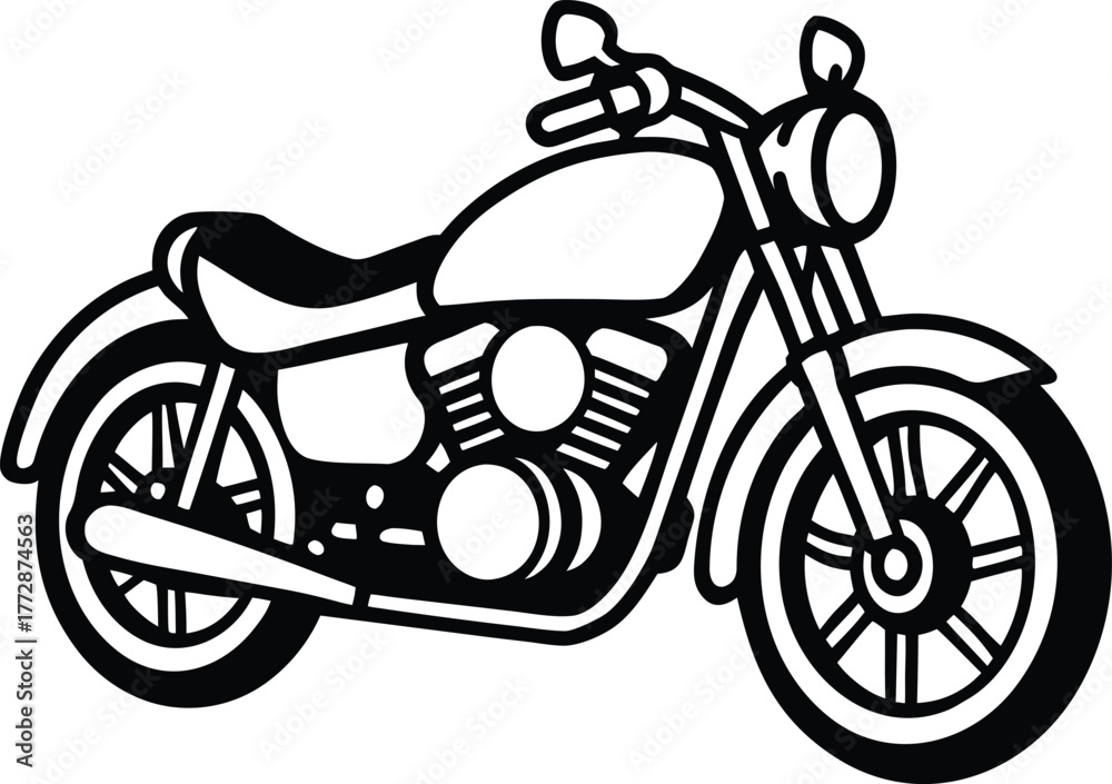Fototapeta premium vector motorcycle silhouette