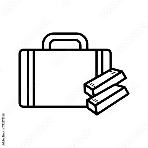  mas in the bag icon vector