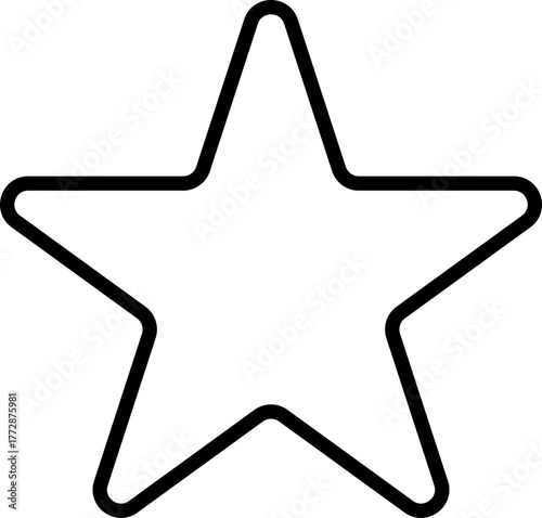 評価・お気に入り・成功を象徴するシンプルな星マークのベクターイラスト｜レビューやビジネス資料に使えるマーク
