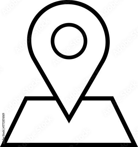 位置情報や目的地をわかりやすく示す、地図とポインターのベクターイラスト｜ナビゲーションや観光案内、プレゼン資料に使えるシンプルデザイン