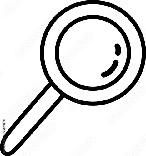 探す・調べる・検索をテーマにした、手描き風で親しみやすい虫眼鏡アイコン素材｜ポップで使いやすいベクターイラスト