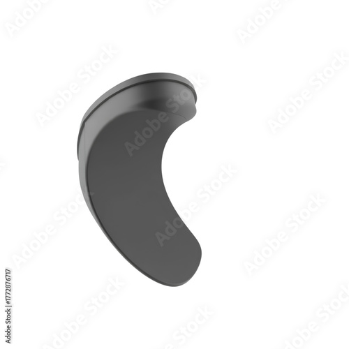 Photo of black shape object isolated on transparent background