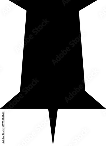 地図や案内表示に使えるシンプルでかわいい黒いピンマークのベクターイラスト