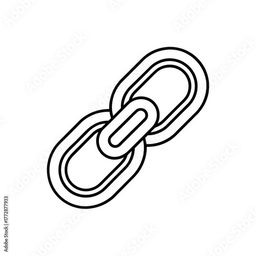 Illustration of a simple chain on transparent background