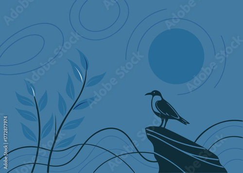 Minimal Abstract Shapes Vector — Scandinavian Beige Terracotta Wall Art Print