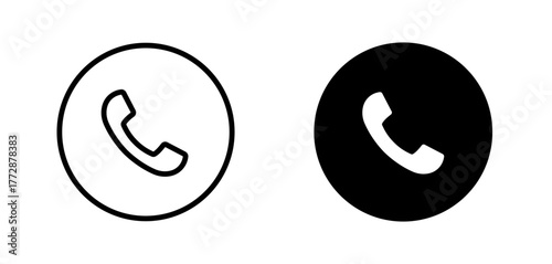 Telephone icon in a Circle