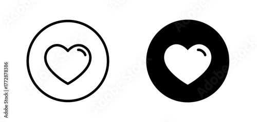 Heart icon in a Circle