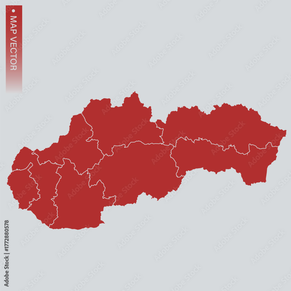 Fototapeta premium Slovakia map