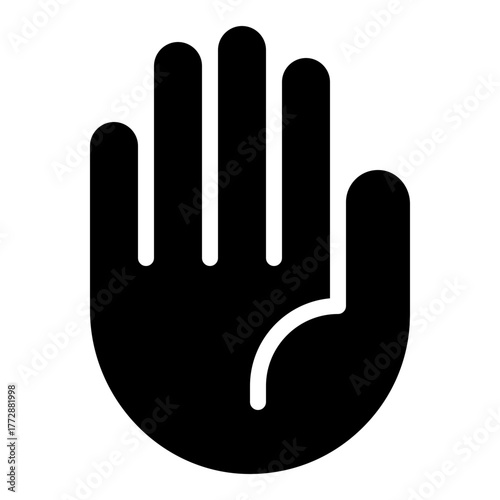 Greeting Icon with Solid Style