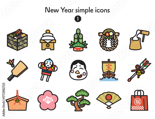 シンプルアイコン集 正月