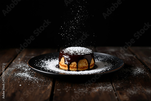 Moody dessert glow with rich shadows