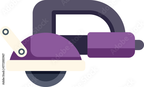 Angle grinder icon in flat style, cutting machine for construction and repair work