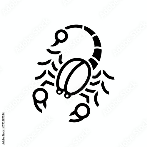 Vector icon of a scorpion