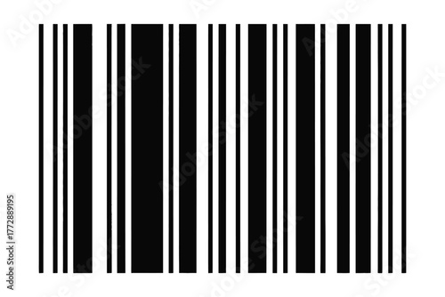 EAN-13 barcode on clean white background for retail products packaging scannable code vector illustration for business use