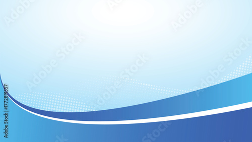 Abstract Blue Wave Background Template Design