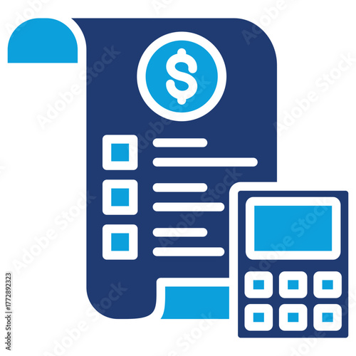 Accounting Flat Blue Icon
