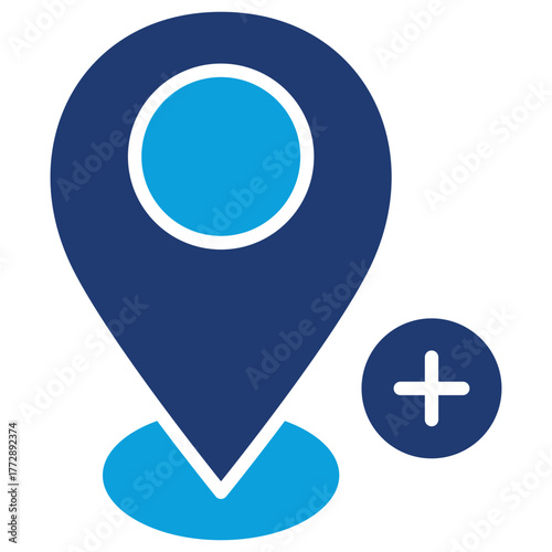Location Pin Flat Blue Icon