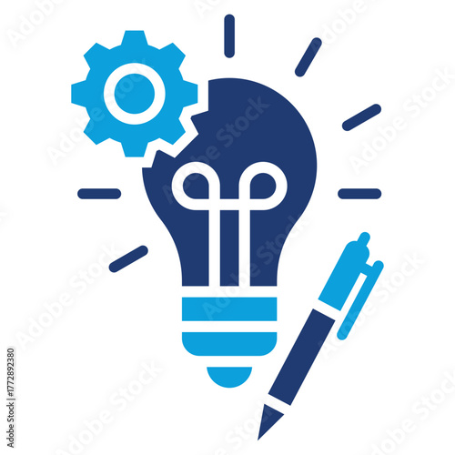 Idea Bulb Flat Blue Icon