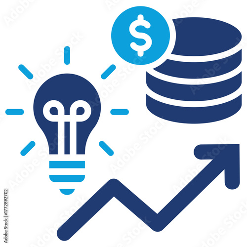 Investment Flat Blue Icon