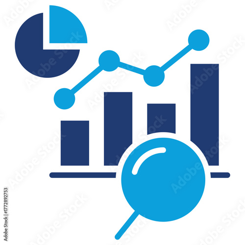 Statistics Flat Blue Icon