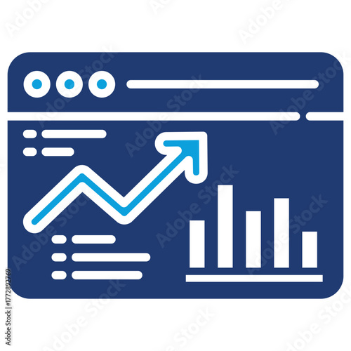 Finance Market Flat Blue Icon