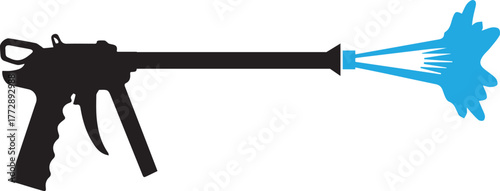 unique pressure washing gun logo icon