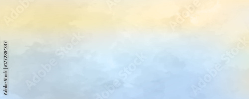 Beautiful blue sky with clouds and yellow for flyers, poster, banner, cards, vector Vintage Premium template background