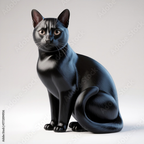 Black and white cat portrait with isolated eyes on a dark background